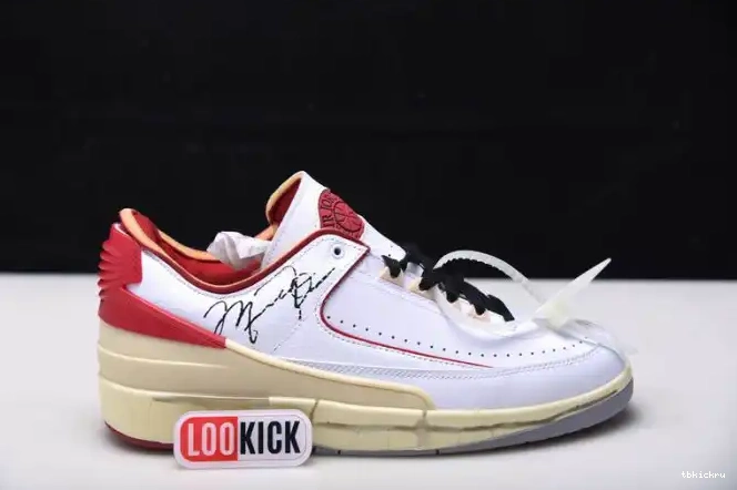 Cheap TBK SP Retro Off-White Red Jordan 2 DJ4375-106 White Low 0515
